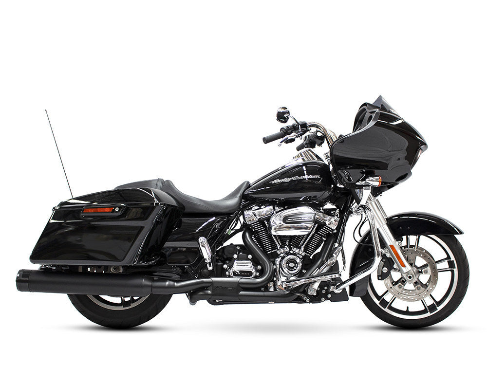 Rinehart Racing RIN-500-0111T 4.5" MotoPro 45 Traditional Slip-On Mufflers Black w/Black End Caps for Touring 17-Up