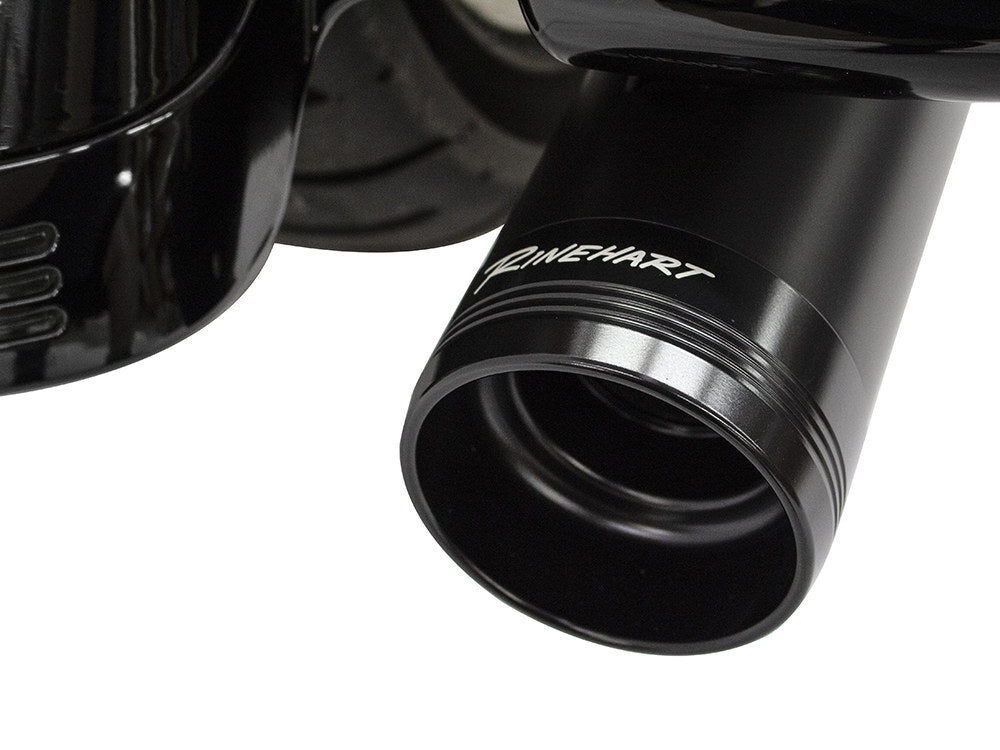 Rinehart Racing RIN-500-0111T 4.5" MotoPro 45 Traditional Slip-On Mufflers Black w/Black End Caps for Touring 17-Up