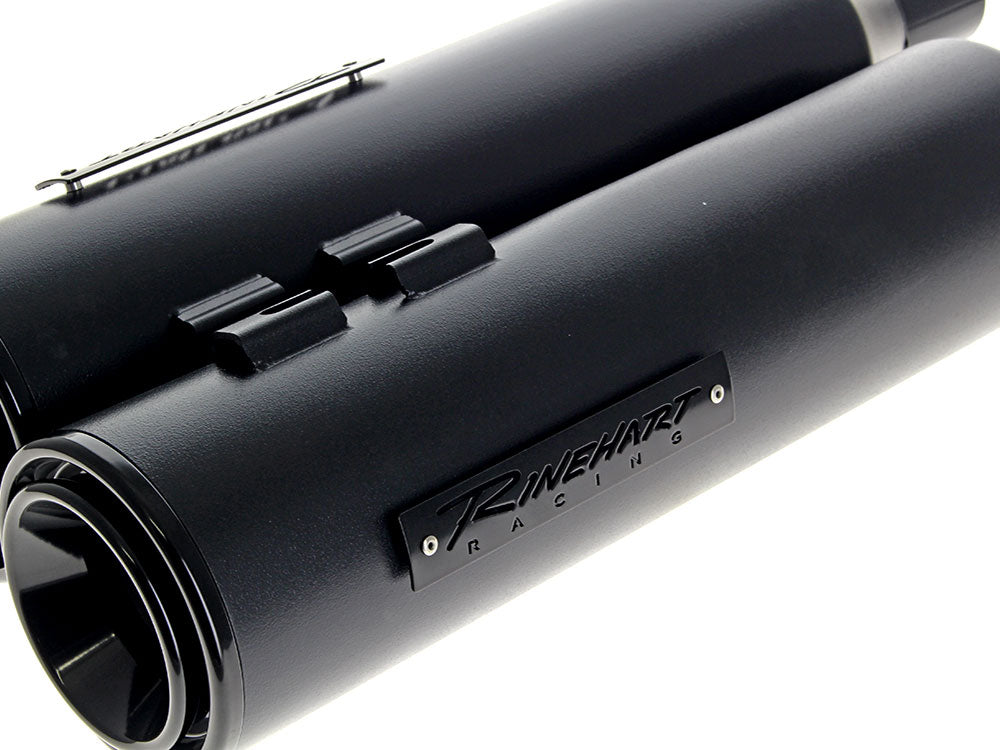 Rinehart Racing RIN-500-1103 4-1/2" HP45 Slip-On Short Race Inspired Mufflers Black w/Black End Caps for Touring 17-Up