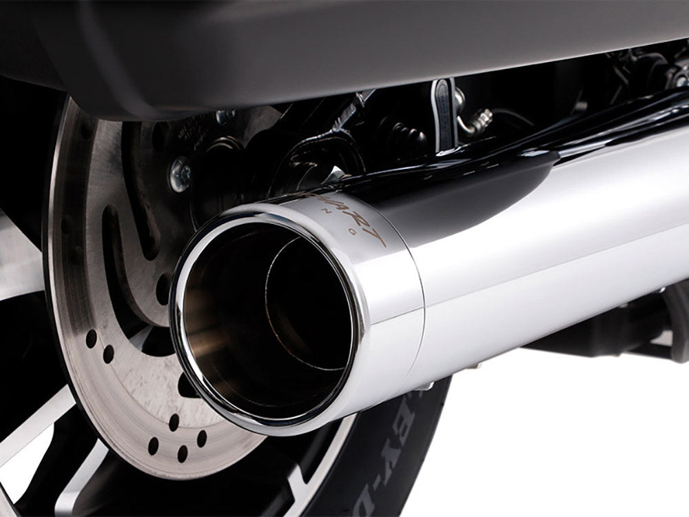 Rinehart Racing RIN-500-1230C 4" Slip-On Muffler Chrome w/Chrome End Cap for Sport Glide 18-Up