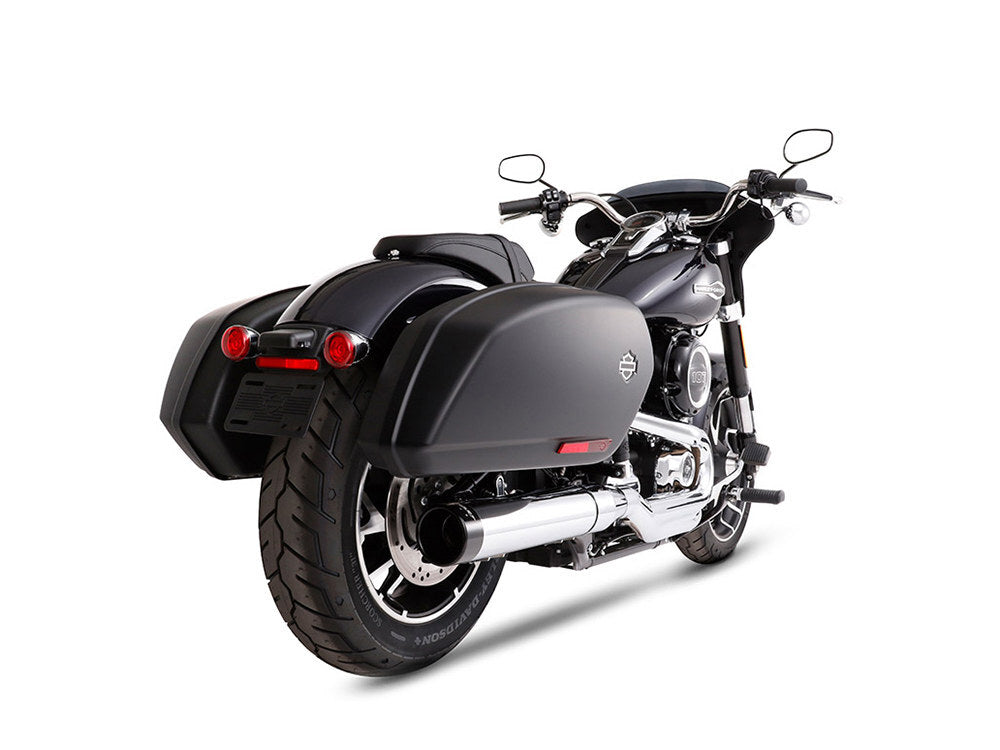 Rinehart Racing RIN-500-1230 4" Slip-On Muffler Chrome w/Black End Cap for Sport Glide 18-Up