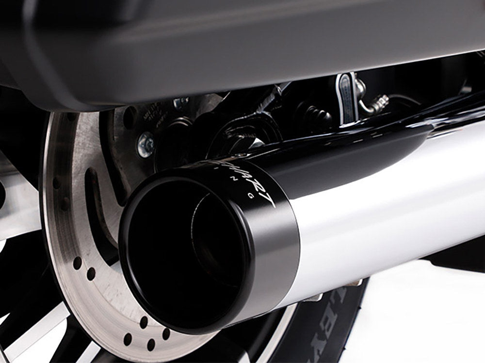 Rinehart Racing RIN-500-1230 4" Slip-On Muffler Chrome w/Black End Cap for Sport Glide 18-Up