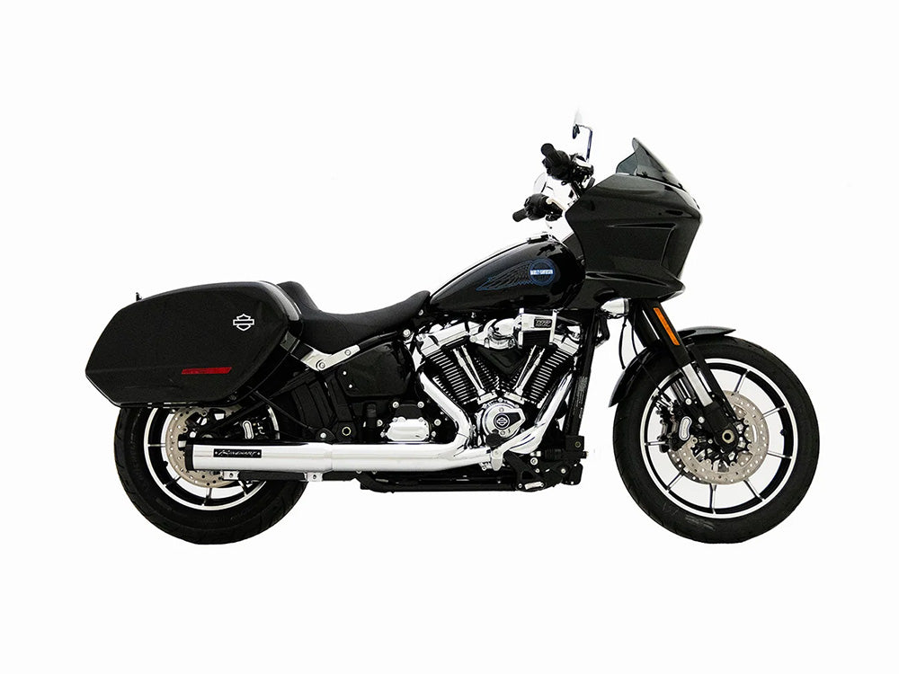 Rinehart Racing RIN-500-1250 4" HP40 Slip-On Muffler Chrome w/Black End Cap for Harley-Davidson Softail Street Bob/Low Rider S/Low Rider ST/Heritage 25-Up