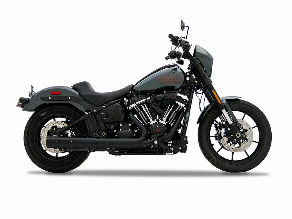 Rinehart Racing RIN-500-1251 HP40 4” Black Slip-On Muffler for Softail Street Bob / Low Rider S & ST / Heritage 2025-Up