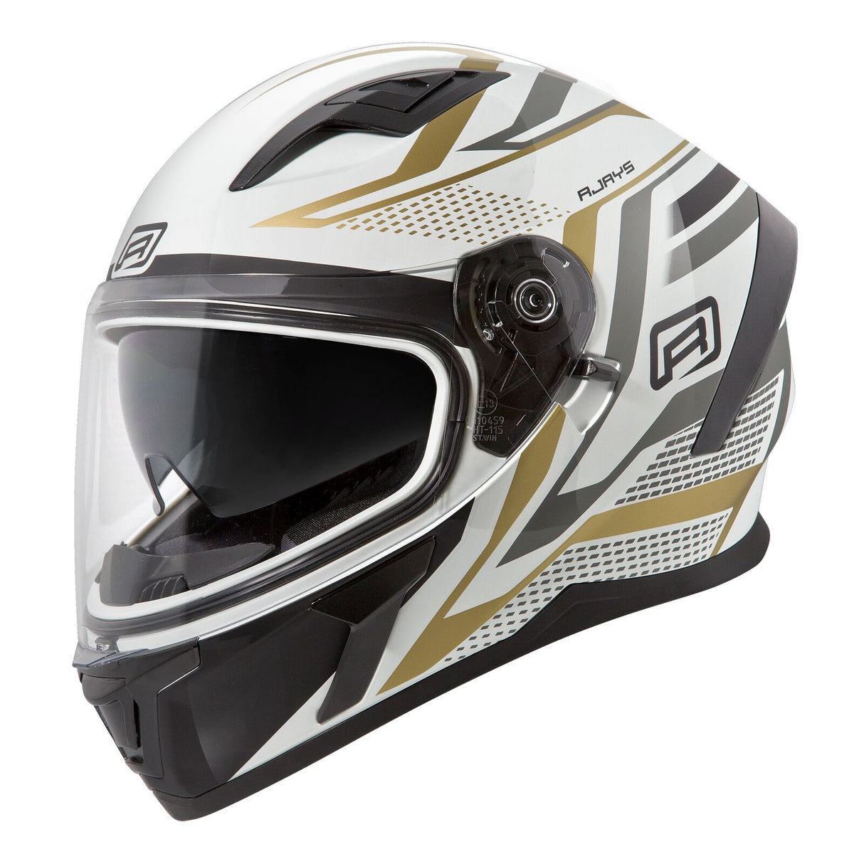 Rjays Apex III Ignite White/Gold Helmet - EasyR