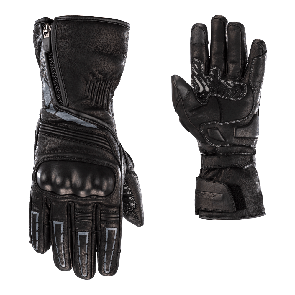 RST Storm 2 Leather CE WP Black Gloves