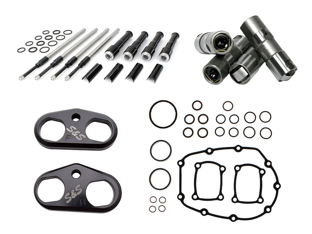 RSS RSS-CIK-BLK Cam Install Kit Black Pushrods for Harley-Davidson Softail 18-24/Touring 17-23 Models