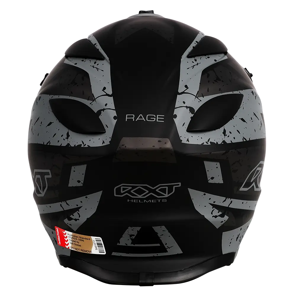 RXT A727 Sector Rage Matte Black/Grey Helmet
