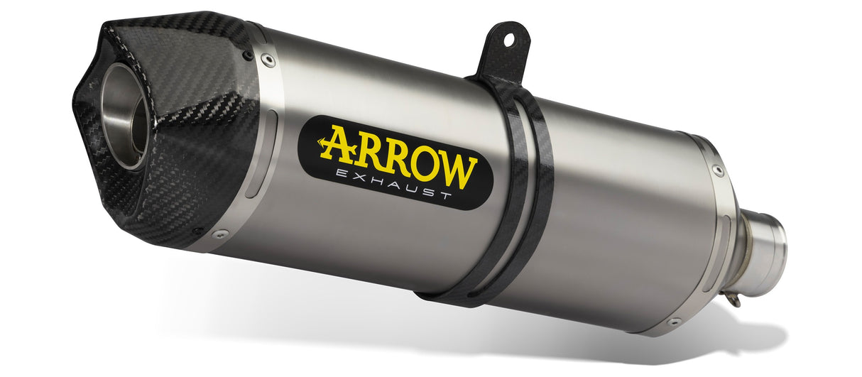 Arrow 71990PK Race-Tech Titanium Slip-On Muffler w/Carbon End Cap for Husqvarna Norden 901 22-Up/KTM 790 Adventure 19-Up/890 Adventure/890 Adventure R 21-Up/890 SMT 23-Up