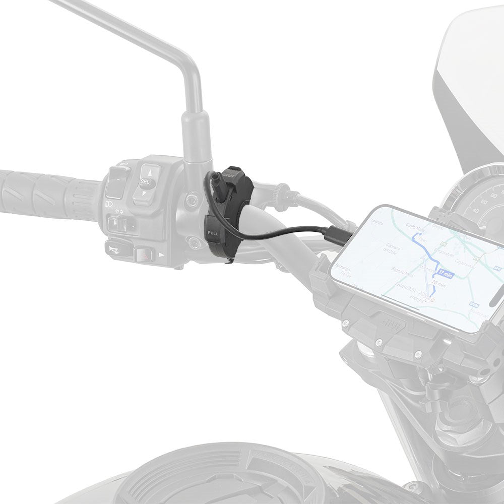 Givi S120 USB & USB-C Powered Electrical Outlet for Handlebars
