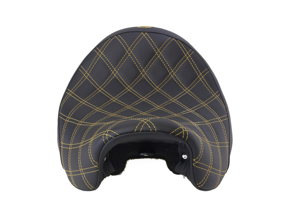 Saddlemen SAD-806-04-002LS-GO Renegade LS Solo Seat w/Gold Double Diamond Stitch for Dyna 06-17