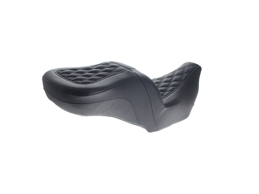 Saddlemen SAD-823-07-172 Step-Up LS Dual Seat w/Black Double Diamond Lattice Stitch for Harley-Davidson CVO Touring 23-Up/Street Glide/Road Glide 24-Up/Touring 25-Up