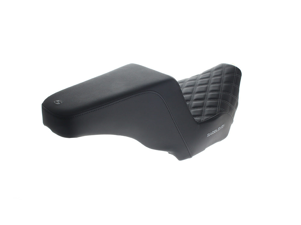 Saddlemen SAD-823-07-172GRE Step-Up LS Dual Seat w/Grey Double Diamond Lattice Stitch for Harley-Davidson CVO Touring 23-Up/Street Glide/Road Glide 24-Up/Touring 25-Up