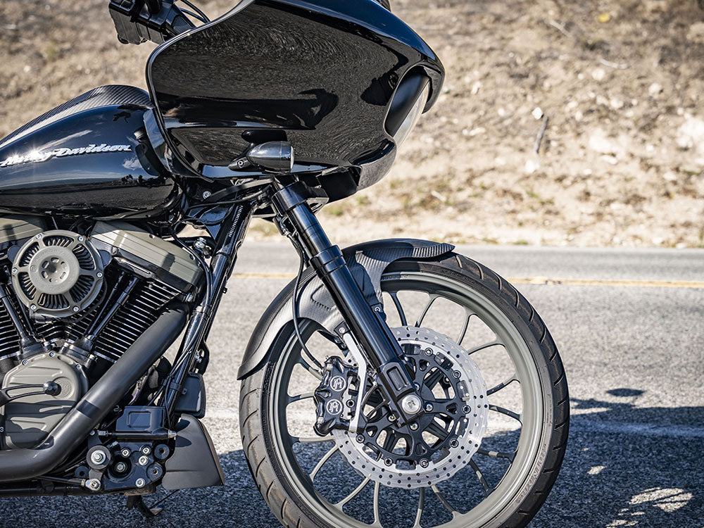 Saddlemen SAD-CF-814-07-004M Shorty Carbon Front Fender Matte Finish for most Harley-Davidson Touring 14-24 w/19" Front Wheel