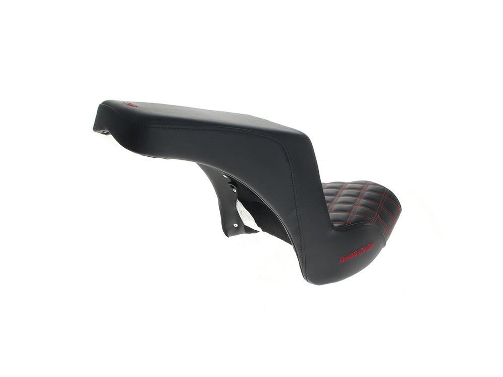 Saddlemen SAD-I21-04-172RD Step-Up LS Dual Seat w/Red Double Diamond Lattice Stitch for Indian Cruiser 22-Up