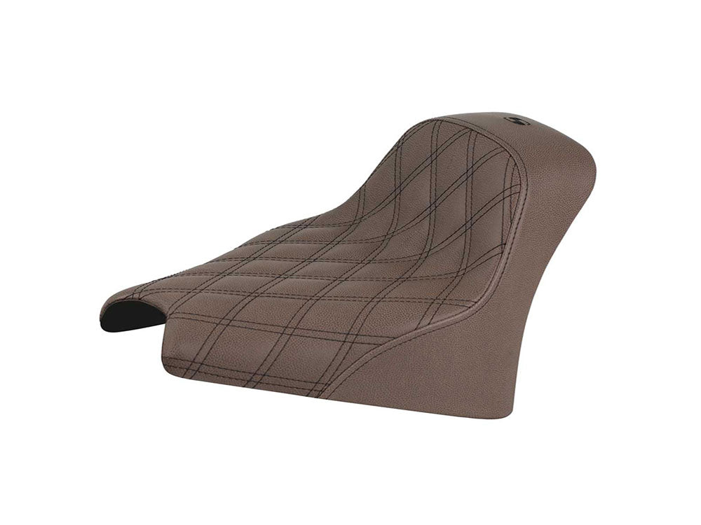 Saddlemen SAD-I25-33-002BLS Brown Renegade LS Solo Seat w/Black Double Diamond Lattice Stitch for Indian Scout 25-Up