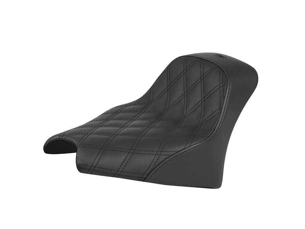 Saddlemen SAD-I25-33-002LS Renegade LS Solo Seat w/Black Double Diamond Lattice Stitch for Indian Scout 25-Up