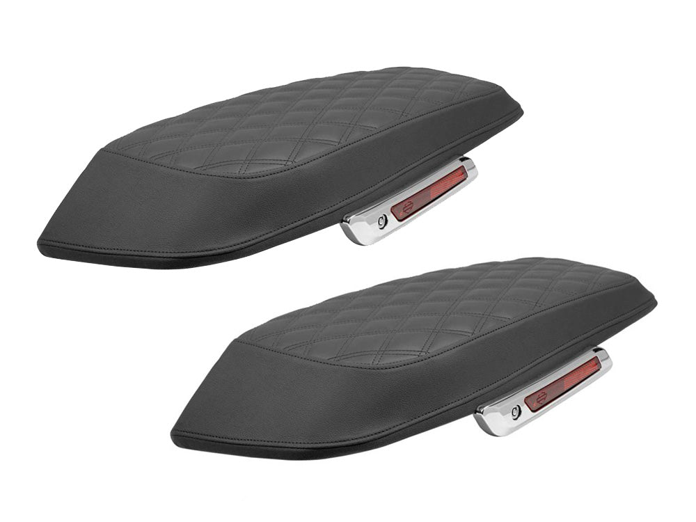 Saddlemen SAD-L870-23-LS Lattice Stitch Saddlebag Lid Covers for Harley-Davidson CVO Touring 23-Up/Street Glide/Road Glide 24-Up/Touring 25-Up