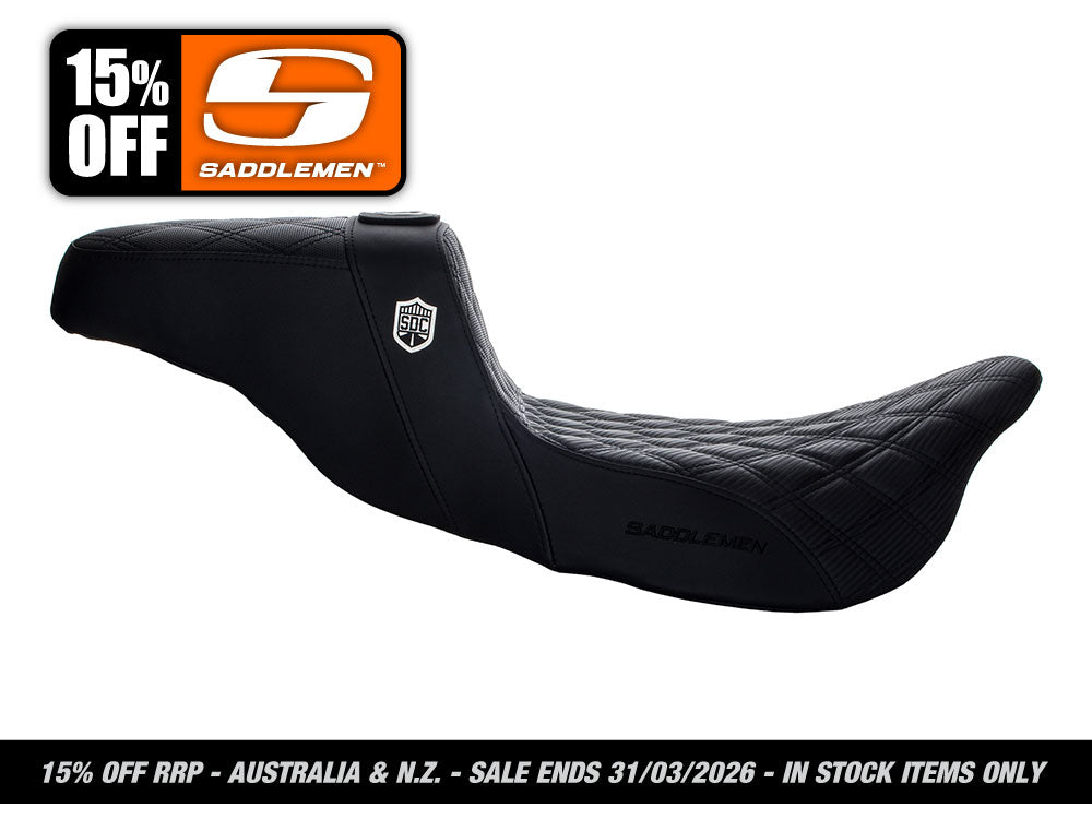 Saddlemen SAD-SC80807D0 Step-Up San Diego Customs Pro Series Gripper Dual Seat for most Harley-Davidson Touring 08-24