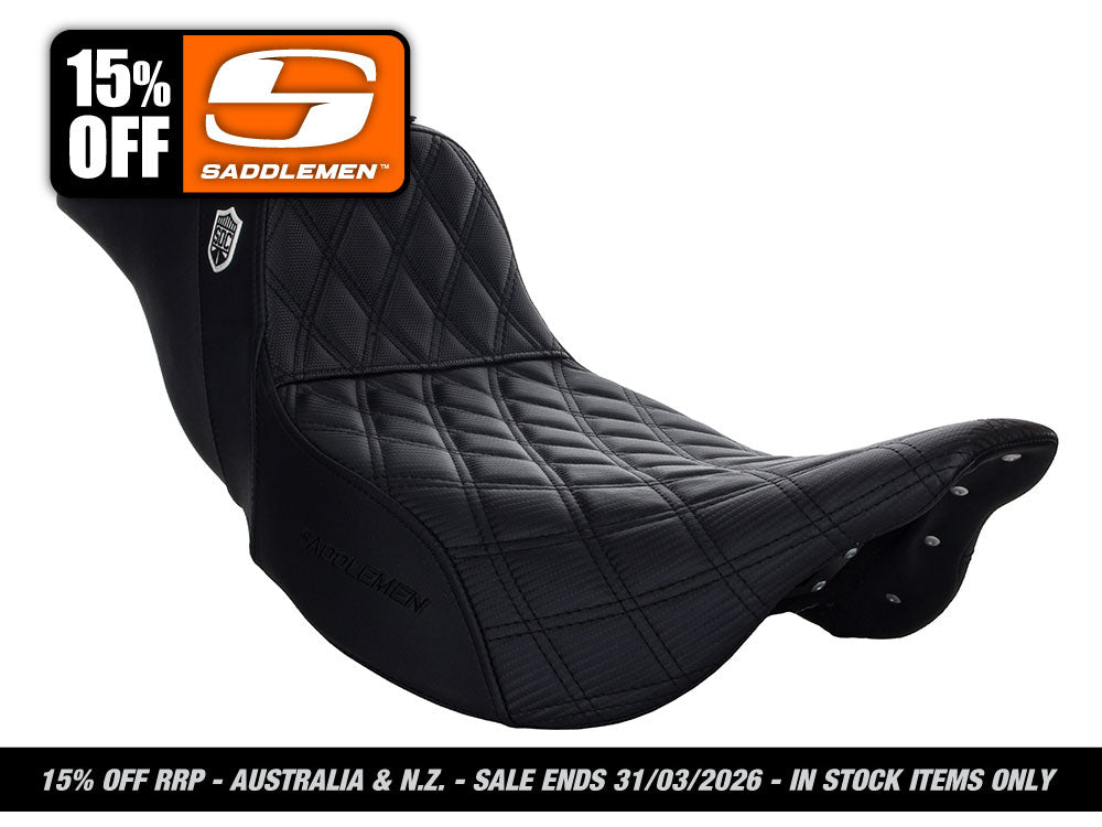 Saddlemen SAD-SC80807D0 Step-Up San Diego Customs Pro Series Gripper Dual Seat for most Harley-Davidson Touring 08-24