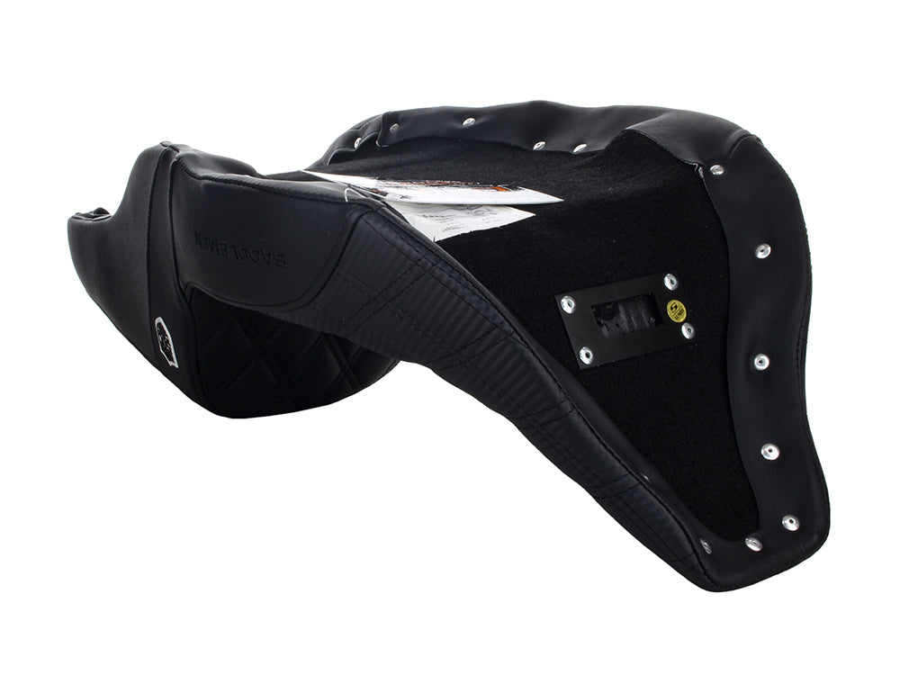 Saddlemen SAD-SC80807DB0 Step-Up San Diego Customs Pro Series Gripper Dual Seat w/Backrest for most Harley-Davidson Touring 08-24