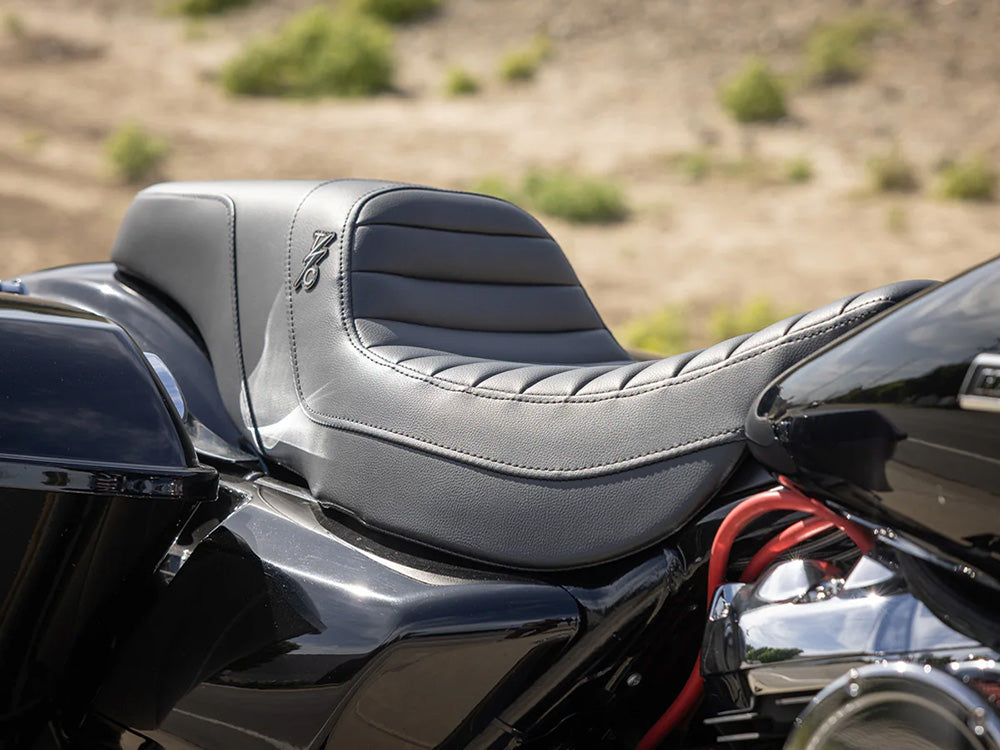 Saddlemen SAD-TS80807T Thrashin' Pro Series Tuck & Roll Dual Seat for most Harley-Davidson Touring 08-24