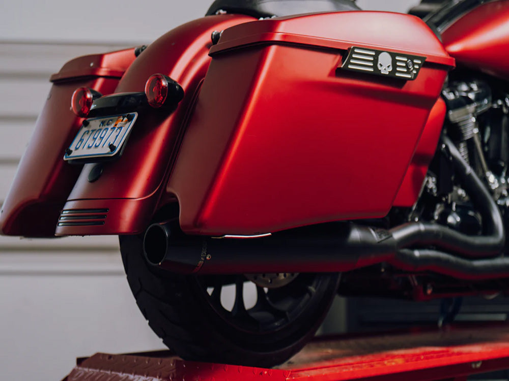 Sawicki Speed SAW-930-01081 Full Length 2-1 Exhaust w/Billet End Cap Black for Touring 17-Up