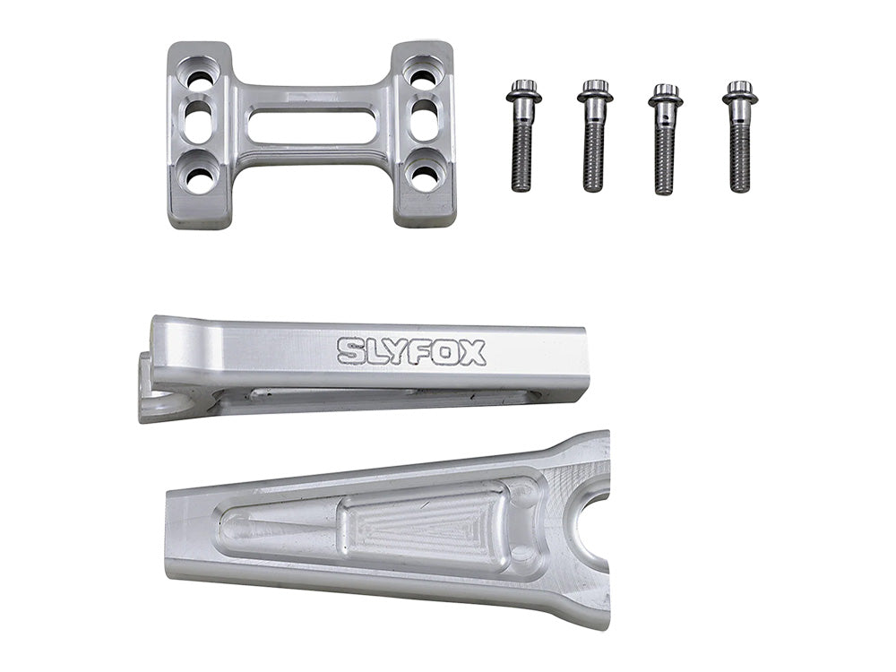 Slyfox Performance SF-0602-1156 6" Straight Risers Raw Aluminium for 1" Handlebar