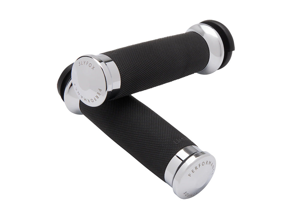 Slyfox Performance SF-0630-3084 Handgrips Chrome for Harley-Davidson Big Twin 08-24 Models w/Throttle-By-Wire