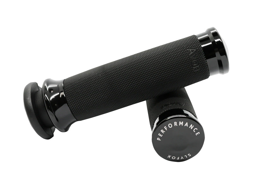 Slyfox Performance SF-0630-3085 Handgrips Black for Harley-Davidson Models w/Throttle Cable