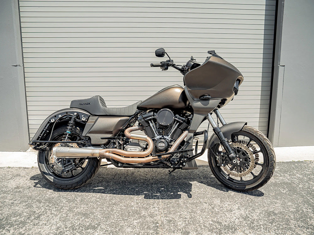 Slyfox Performance SF-0801-2095 Highnoon Tuck N Roll Dual Seat for most Harley-Davidson Touring 08-24