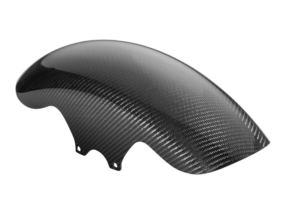 Slyfox Performance SF-1401-0844 Shorty Carbon Front Fender Gloss Finish for most Harley-Davidson Touring 14-24 w/19" Front Wheel
