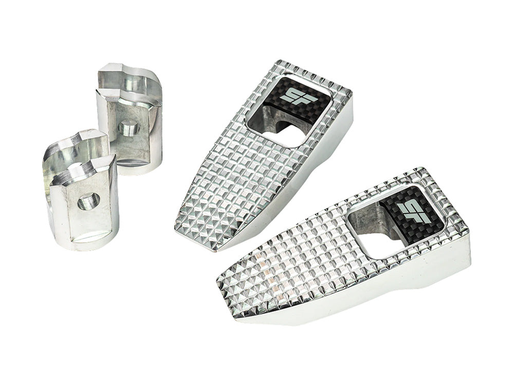 Slyfox Performance SF-1620-2526 Slim Speed Front Footpegs Polished for Harley-Davidson Softail 18-Up