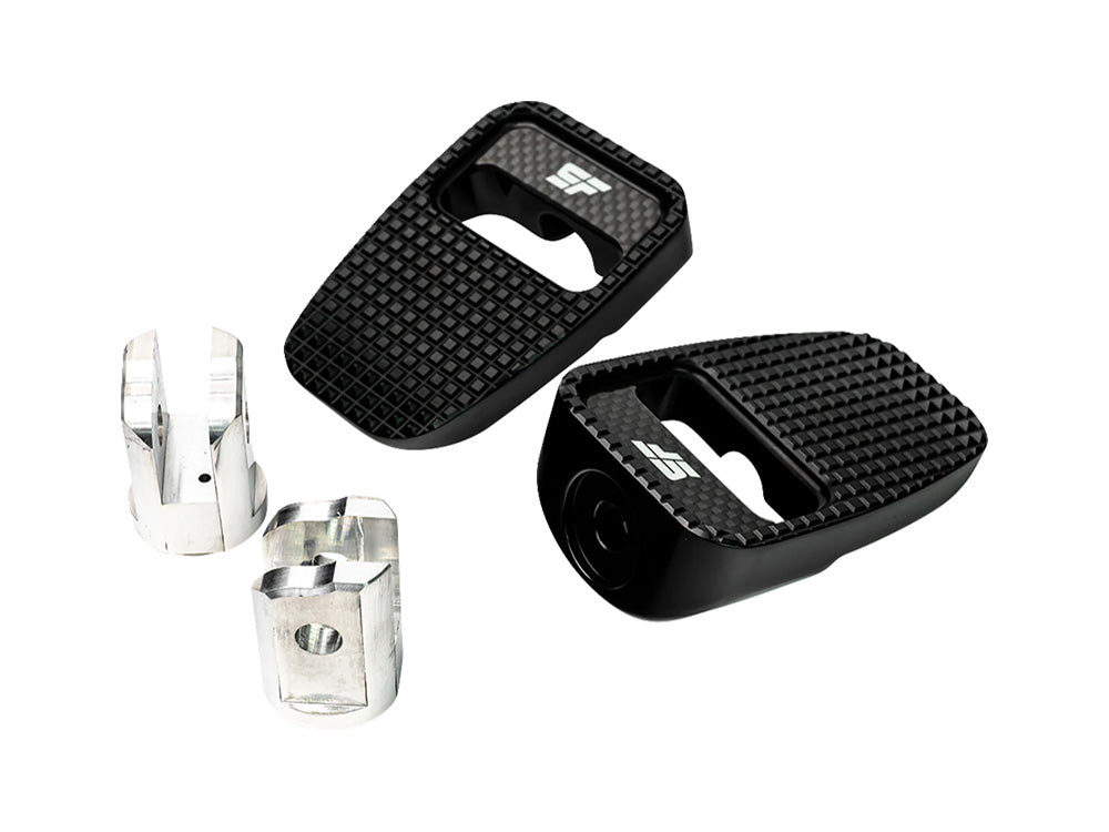 Slyfox Performance SF-1620-2531 Fatty Front Footpegs Black for Harley-Davidson Softail 18-Up