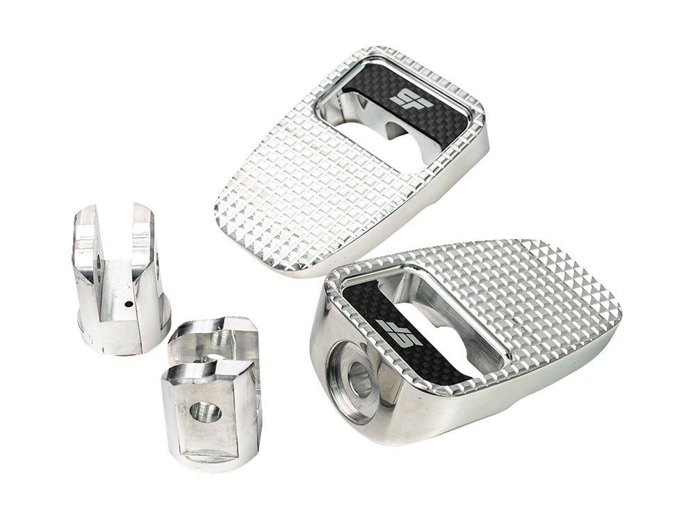 Slyfox Performance SF-1620-2532 Fatty Front Footpegs Polished for Harley-Davidson Softail 18-Up