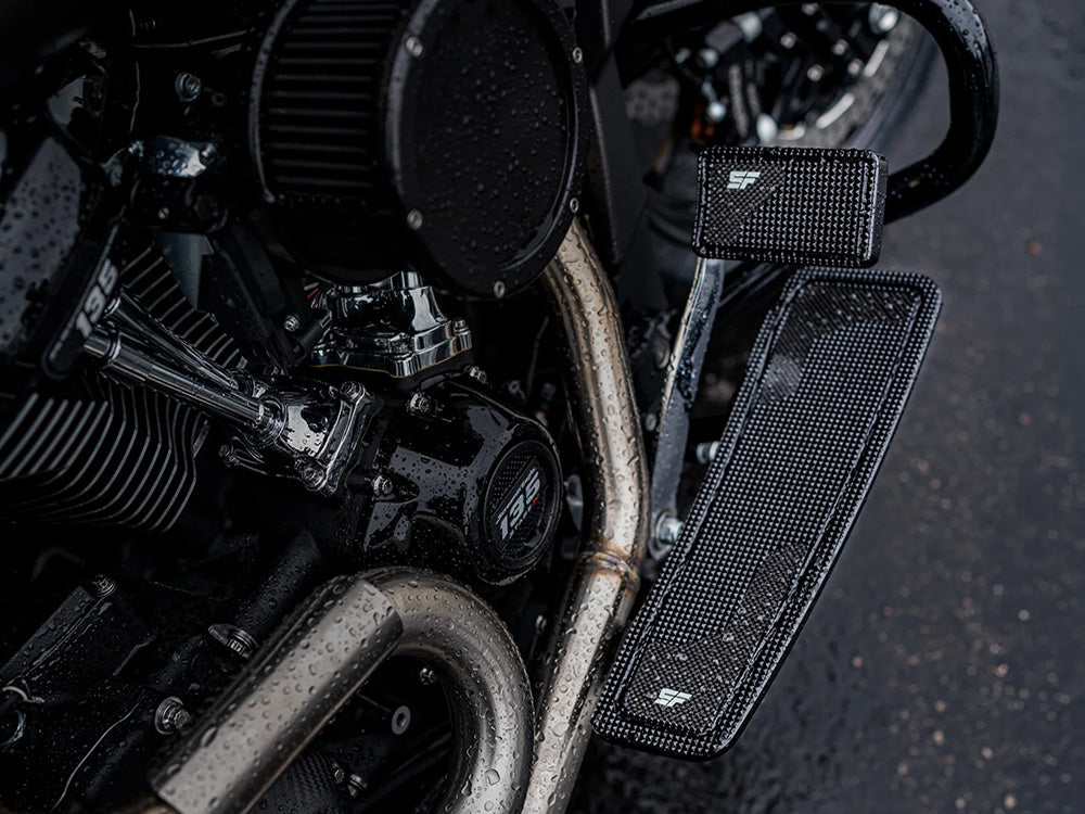 Slyfox Performance SF-1621-1152 Bagger Front Floorboards Black for Harley-Davidson Touring 80-Up/FL Softail 86-17/Dyna Switchback 12-16