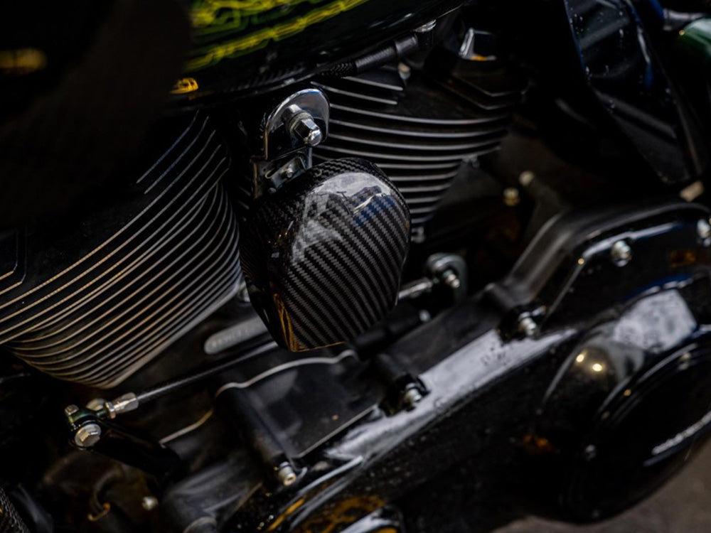 Slyfox Performance SF-2107-0317 Carbon Horn Cover Gloss Finish for Harley-Davidson Softail 93-17/Dyna 93-17/Touring 93-16/Sportster 93-21