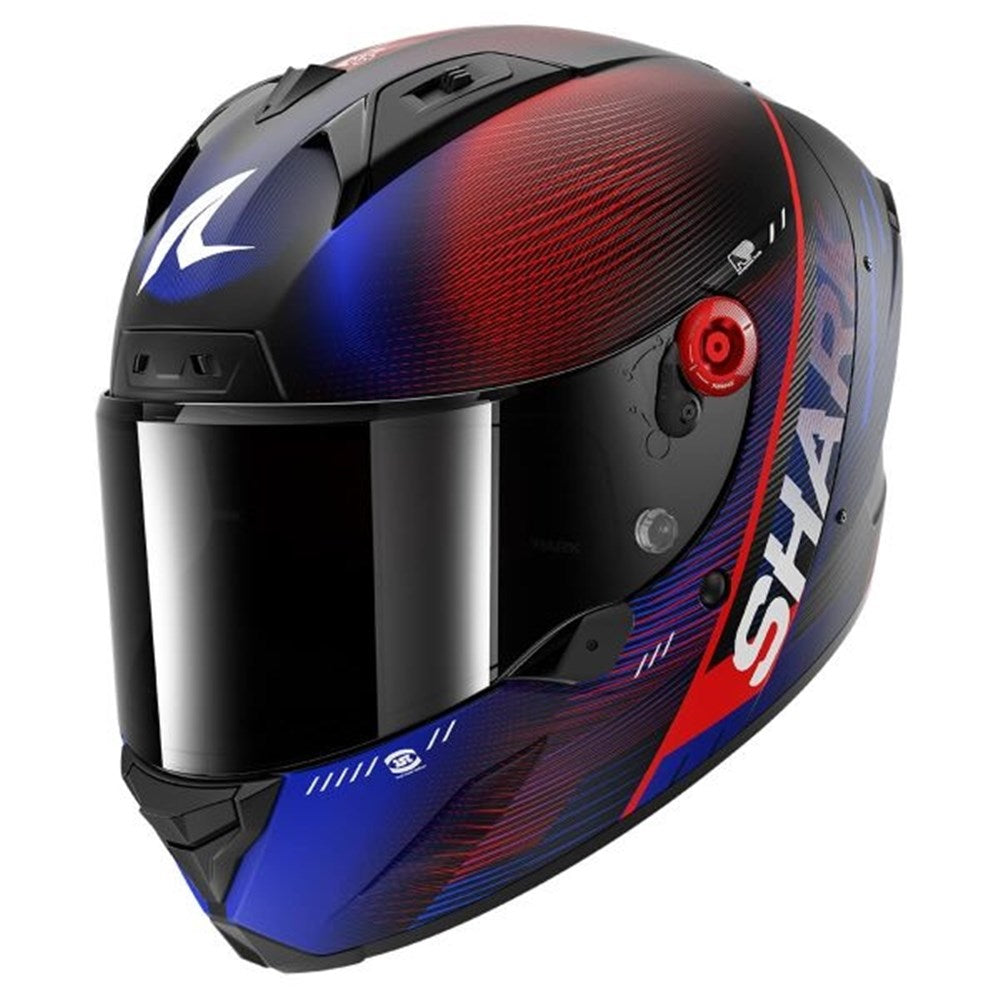 Shark Aeron Speed-Tech Matte Blue/Red Helmet