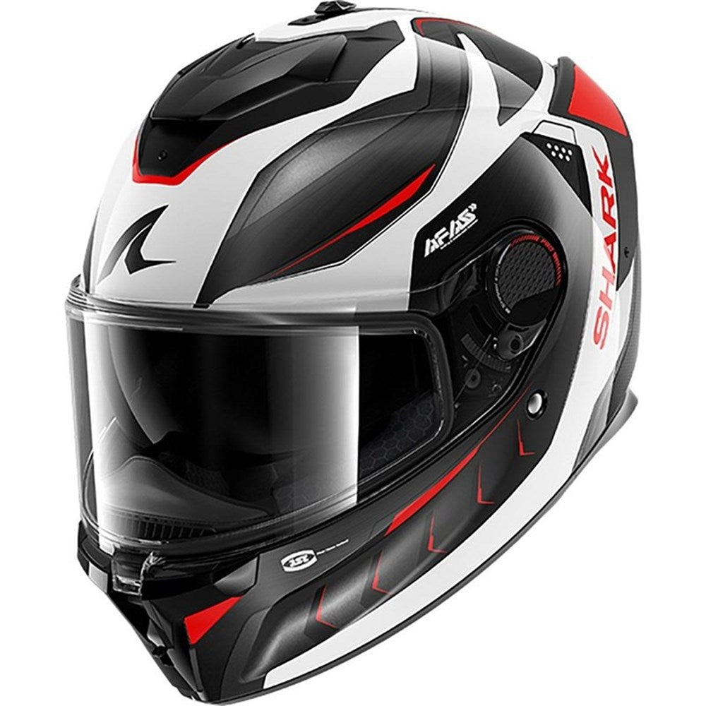 Shark Spartan GT Pro Carbon Mekarium Silver/Red Helmet