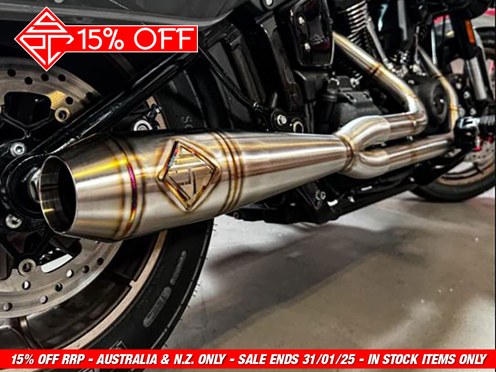 SP Concepts SPC-1-005 Mid Length 2-1 Exhaust Stainless Steel for Softail 18-Up Non-240 Rear Tyre Models