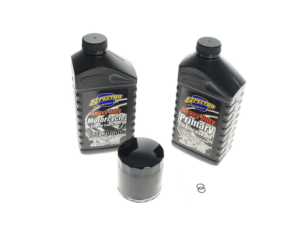 Spectro Performance Oil SPE-311473 Oil Change Service Kit w/Premium Heavy Duty Engine Oil for Harley-Davidson Sportster 84-21