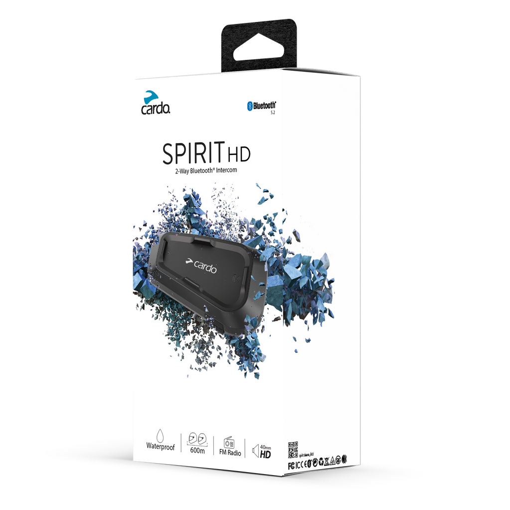 Cardo Spirit HD Single Bluetooth Communication System