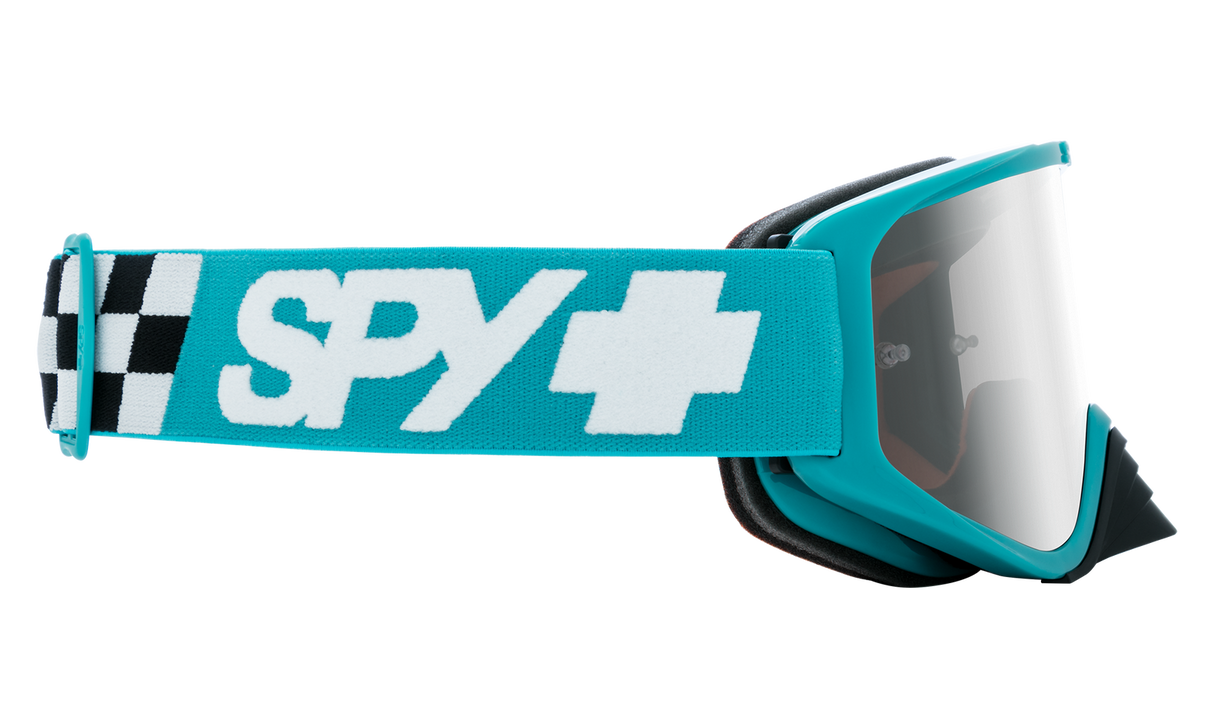 Spy Optic Woot Race MX Goggle Checkers Teal w/Silver Spectra Mirror & HD Clear Lens