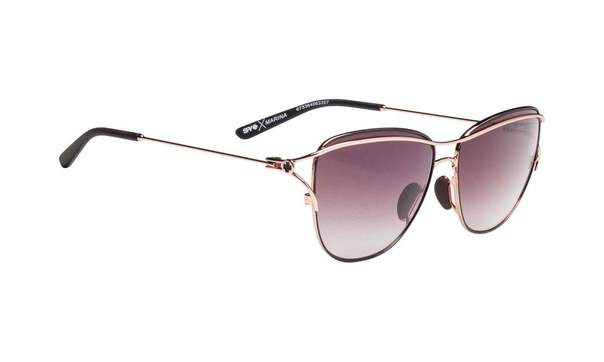 Spy Optic Marina Sunglasses Rose Gold w/Happy Merlot Fade Lens