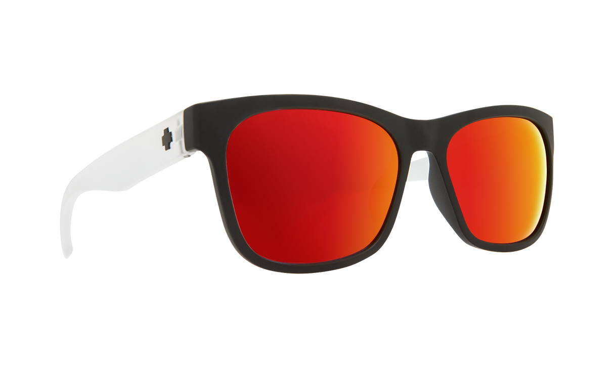 Spy Optic Sundowner Sunglasses Matte Black/Crystal w/Grey/Red Spectra Lens