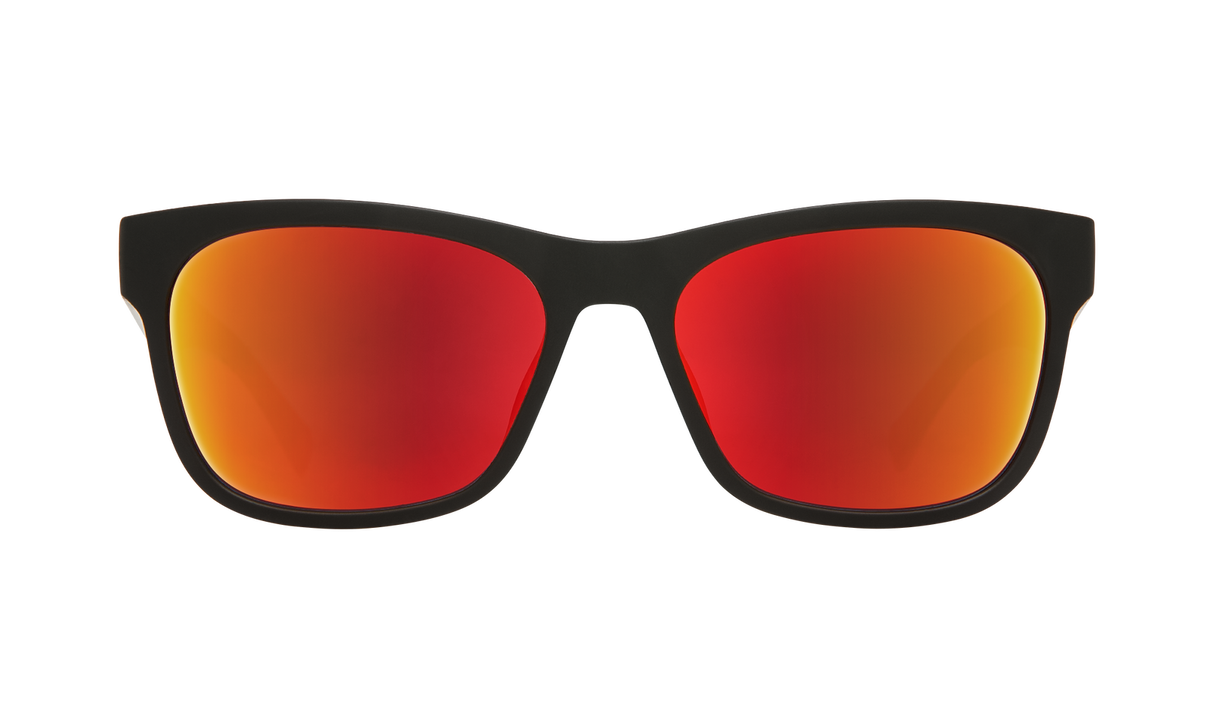Spy Optic Sundowner Sunglasses Matte Black/Crystal w/Grey/Red Spectra Lens