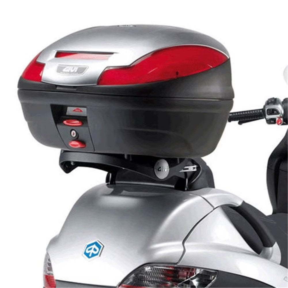 Givi SR134M Top Case Rear Rack for Piaggio MP3 125-250-300-400 06-11/MP3 Touring 300-400 2011/MP3 Business 500 12-13/MP3 Sport 500 12-13/MP3 300 Business 12-14/MP3 300 SPORT 12-14 w/Monolock Top Cases
