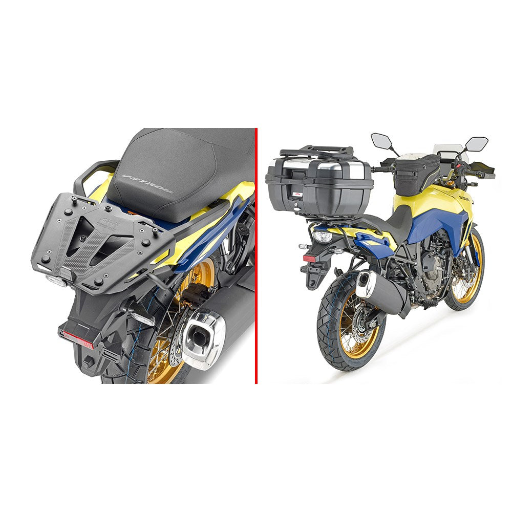 Givi SR3125 Top Case Rear Rack for Suzuki V-Strom 800DE/V-Strom 800SE 23-24 w/Monokey & Monolock Top Cases