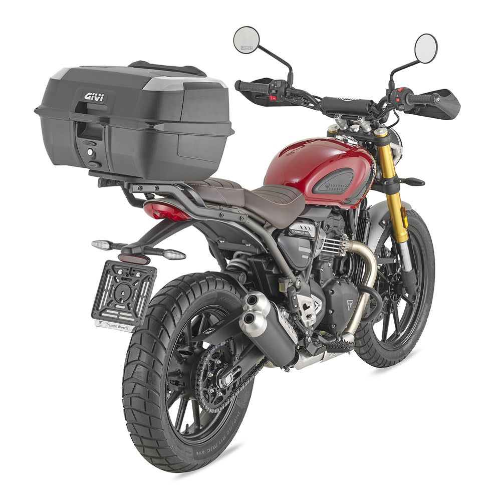 Givi SR6424 Top Case Rear Rack for Triumph Scrambler 400X/Speed 400 24-Up w/Monolock Top Cases