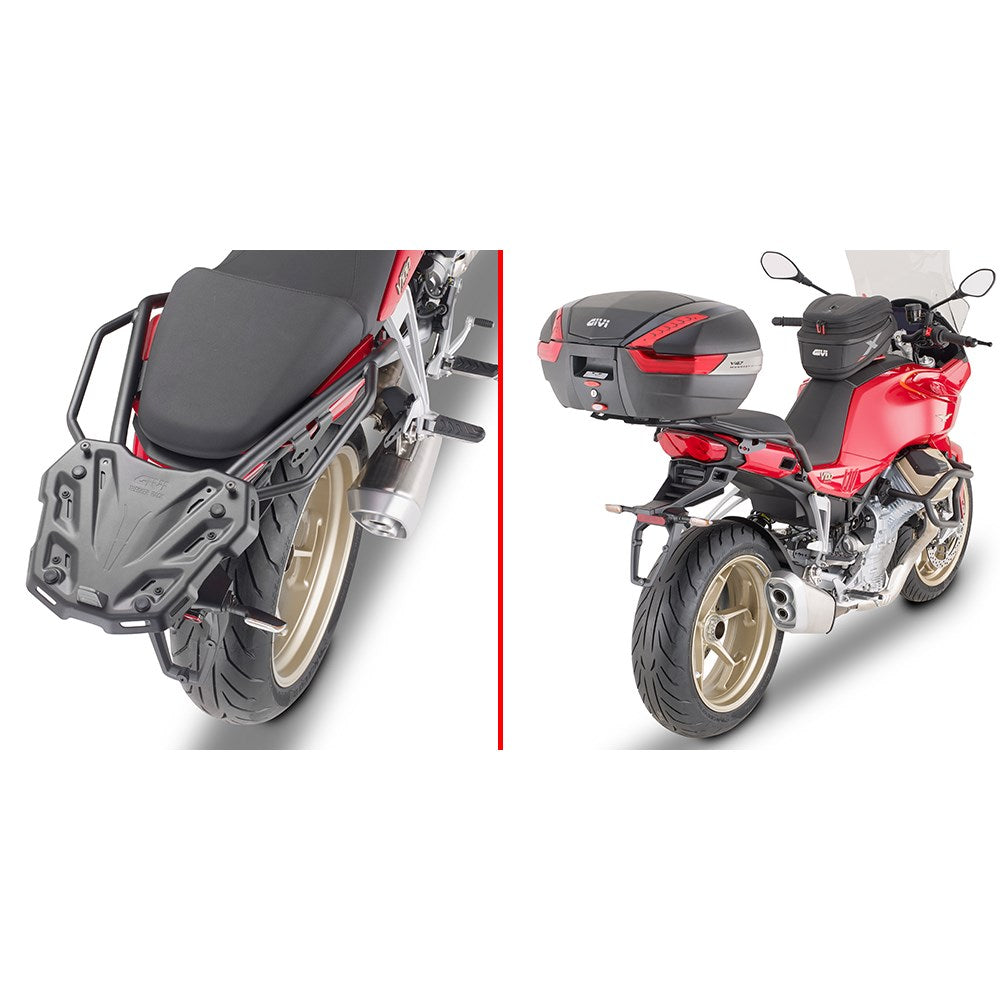 Givi SR8207 Top Case Rear Rack for Moto Guzzi V100 Mandello 1000 22-Up w/Monokey & Monolock Top Cases